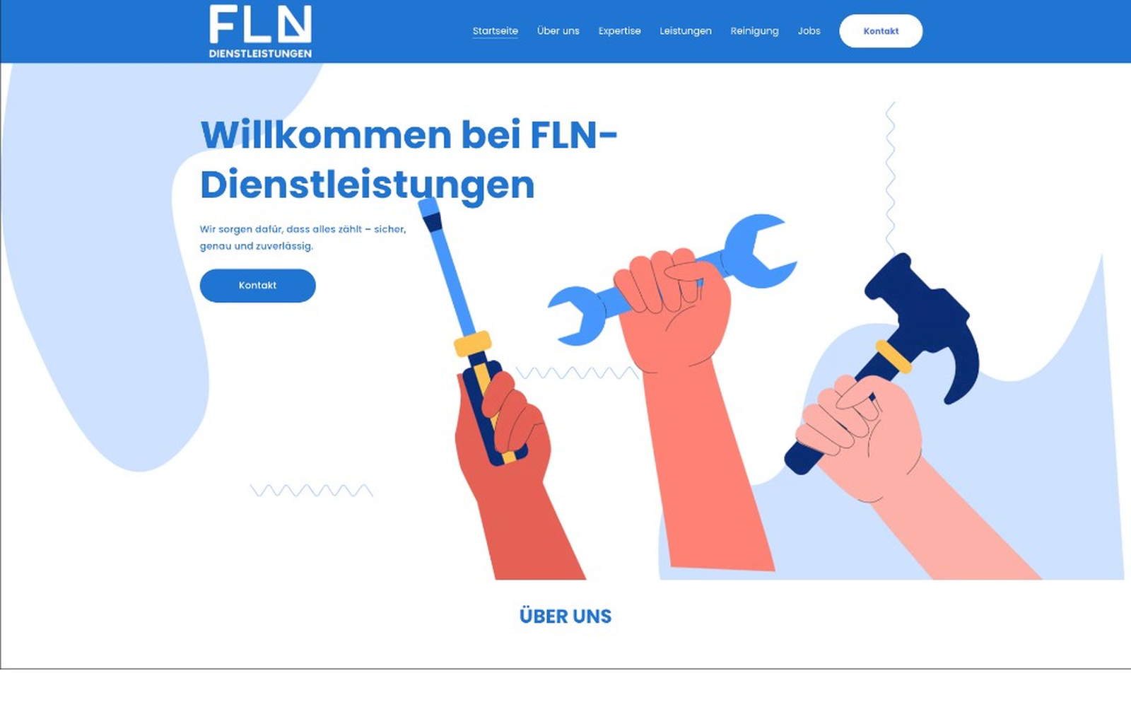 Website von FLN-Dienstleistungen